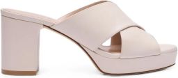 Stuart Weitzman Dayna sandalen met plateauzool en gekruiste bandjes Roze