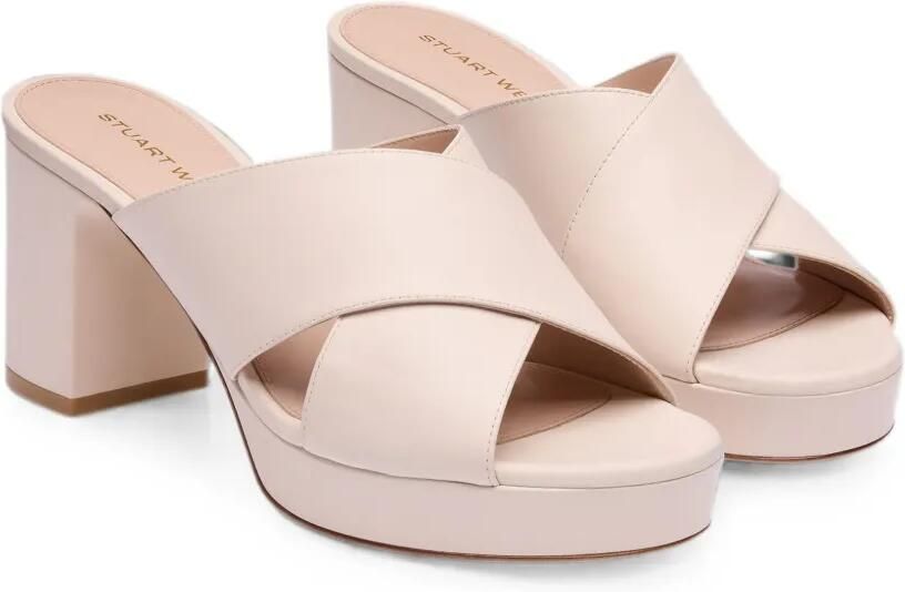 Stuart Weitzman Dayna sandalen met plateauzool en gekruiste bandjes Roze - Foto 3