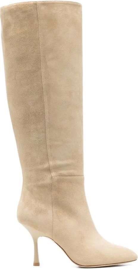 Stuart Weitzman Enkellaarzen met puntige neus Beige - Foto 2