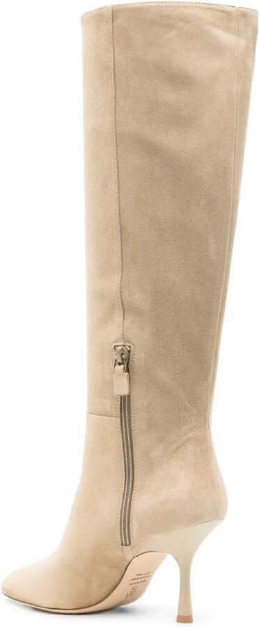 Stuart Weitzman Enkellaarzen met puntige neus Beige - Foto 4
