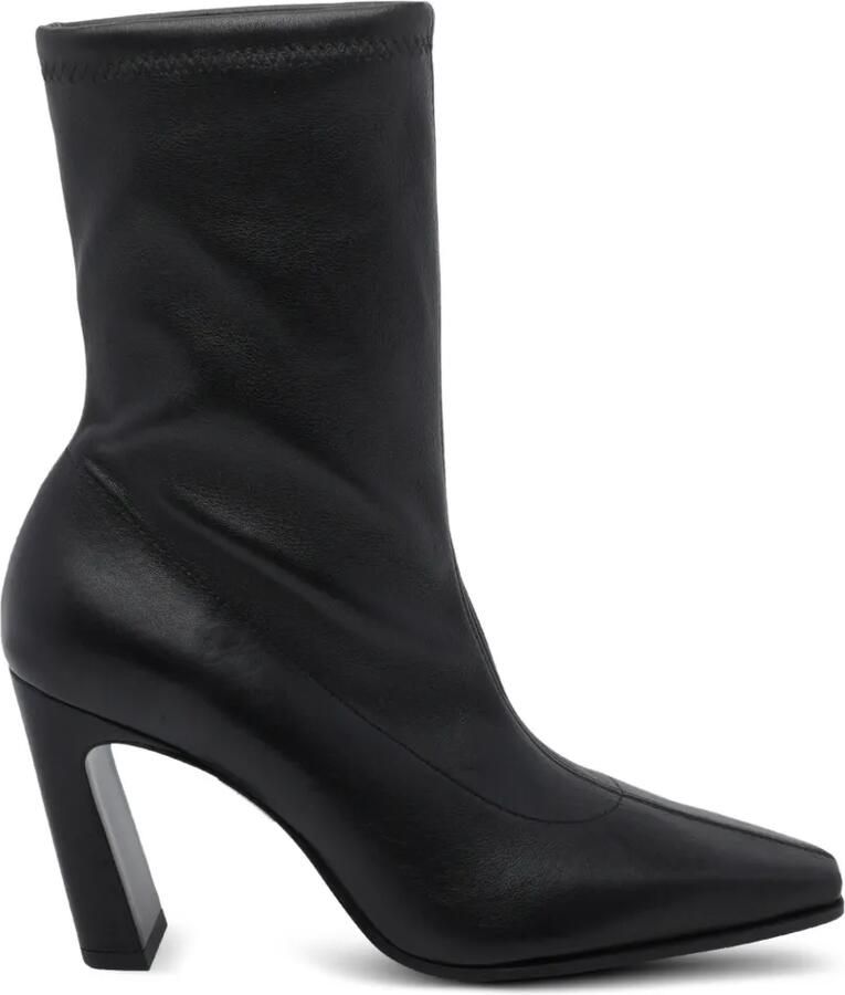Stuart Weitzman Enkellaarzen met vierkante neus Zwart