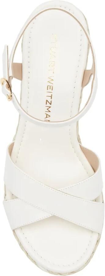 Stuart Weitzman Espadrille sandalen met gekruiste bandjes Wit