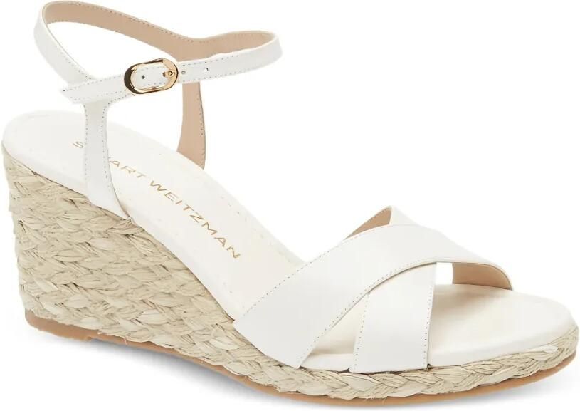 Stuart Weitzman Espadrille sandalen met gekruiste bandjes Wit - Foto 2