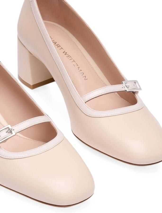Stuart Weitzman Georgie pumps met gespbandje Beige - Foto 2