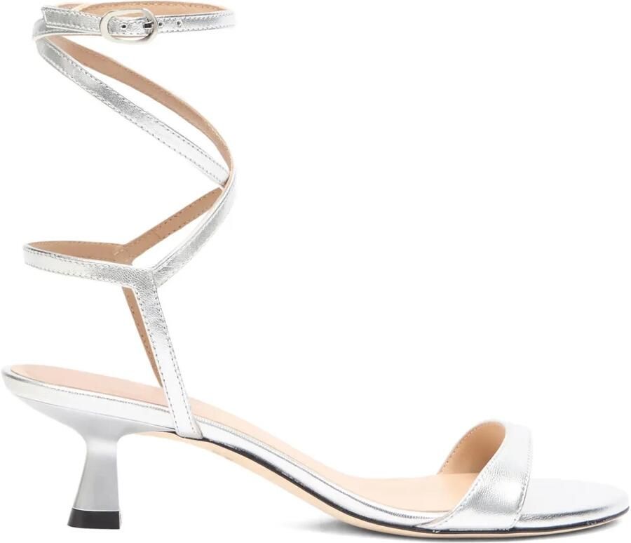 Stuart Weitzman Gewikkelde sandalen met enkelbandje Zilver