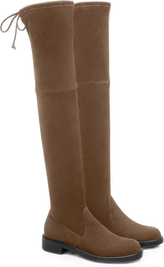 Stuart Weitzman Giseleland overknee laarzen met gestrikte achterkant Bruin - Foto 3