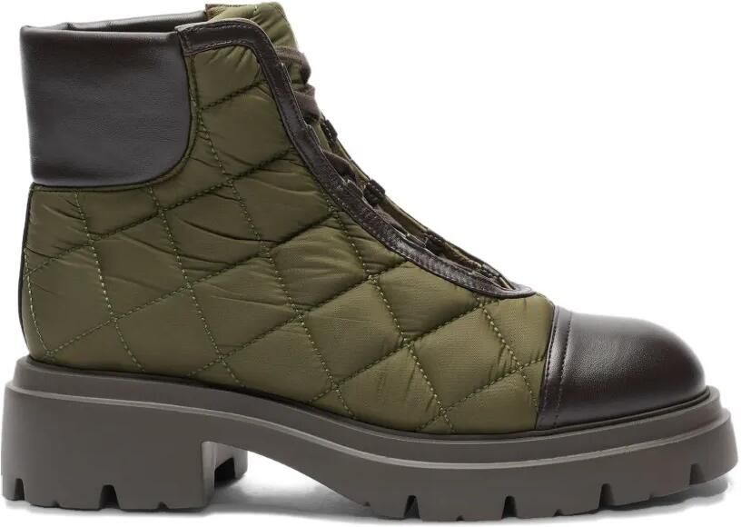 Stuart Weitzman Hudson gewatteerde combat boots Groen
