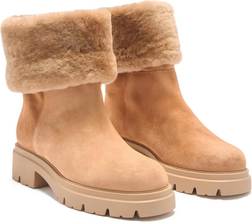 Stuart Weitzman Hudson laarzen met afwerking van bont Beige - Foto 4
