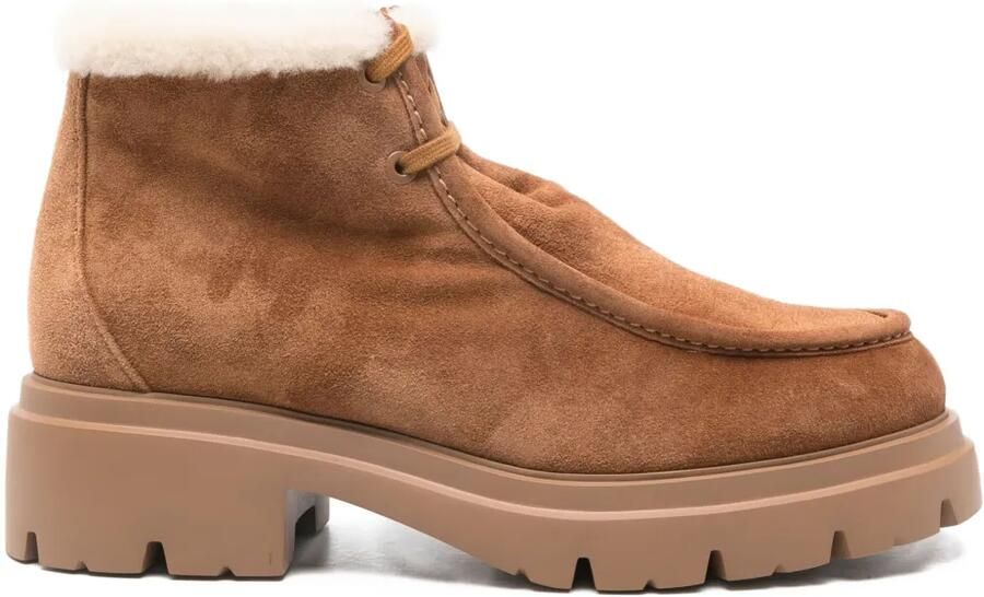 Stuart Weitzman Hudson lammy chukka laarzen Bruin