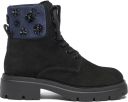 Stuart Weitzman Hudson veterlaarzen met borduurwerk Zwart