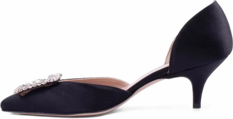 Stuart Weitzman Satijnen pumps verfraaid met juwelen Zwart - Foto 5