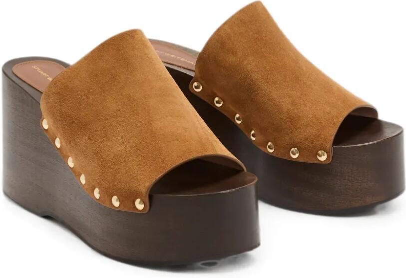 Stuart Weitzman Kate sandalen met plateauzool en studs Bruin - Foto 3