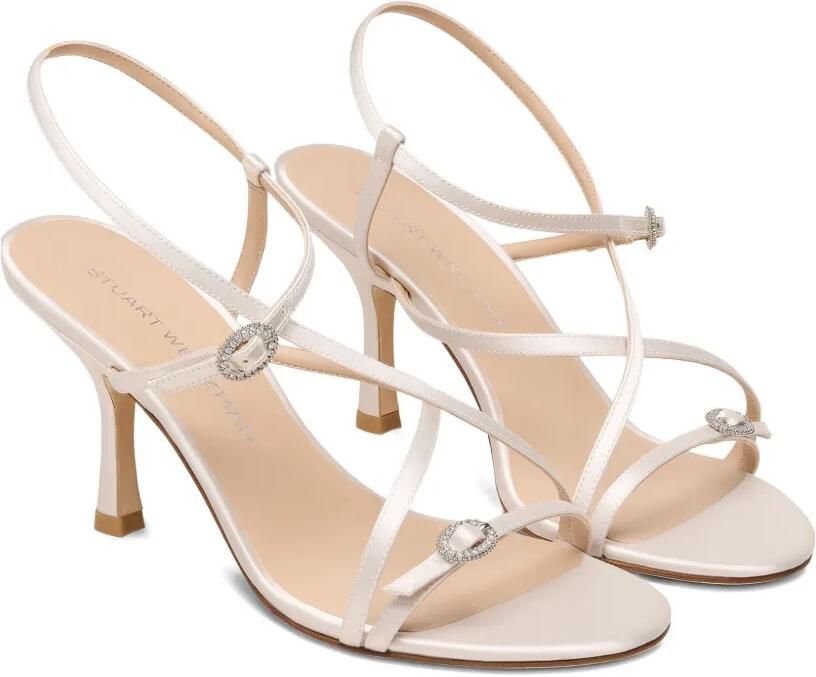 Stuart Weitzman Kensington sandalen verfraaid met kristallen en hak Beige - Foto 3