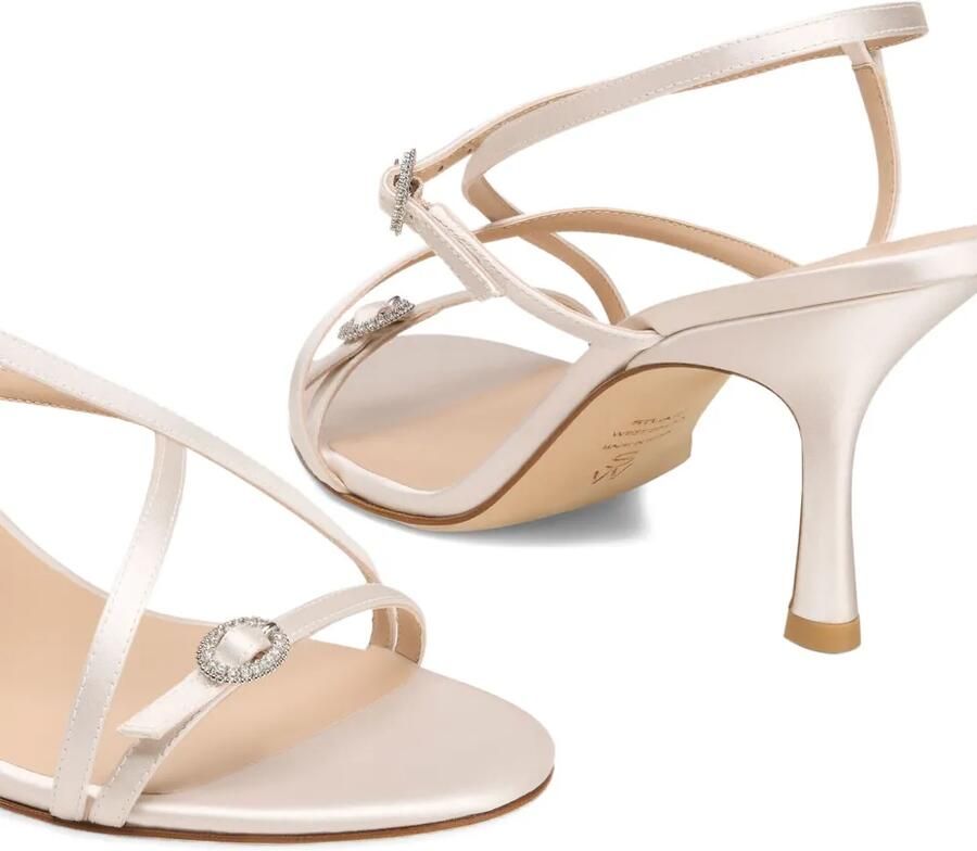 Stuart Weitzman Kensington sandalen verfraaid met kristallen en hak Beige - Foto 2