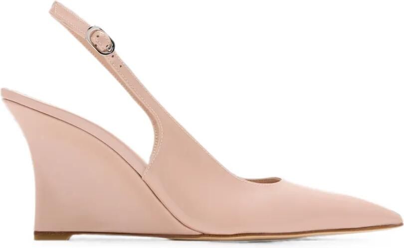 Stuart Weitzman Lakleren sandalen Beige