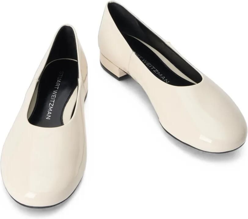 Stuart Weitzman Lenny lakleren ballerina's Wit - Foto 2