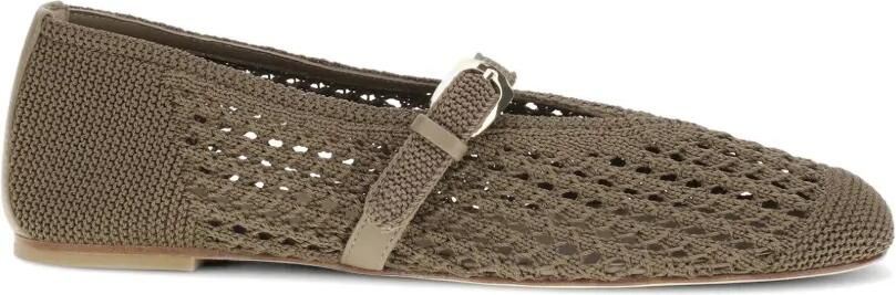 Stuart Weitzman Leora ballerina's met bandje Groen