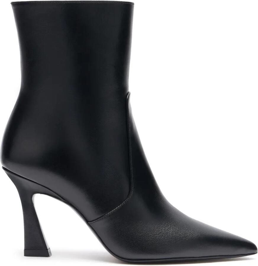 Stuart Weitzman Leren enkellaarzen Zwart