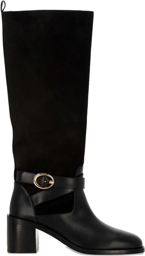 Stuart Weitzman Leren enkellaarzen Zwart