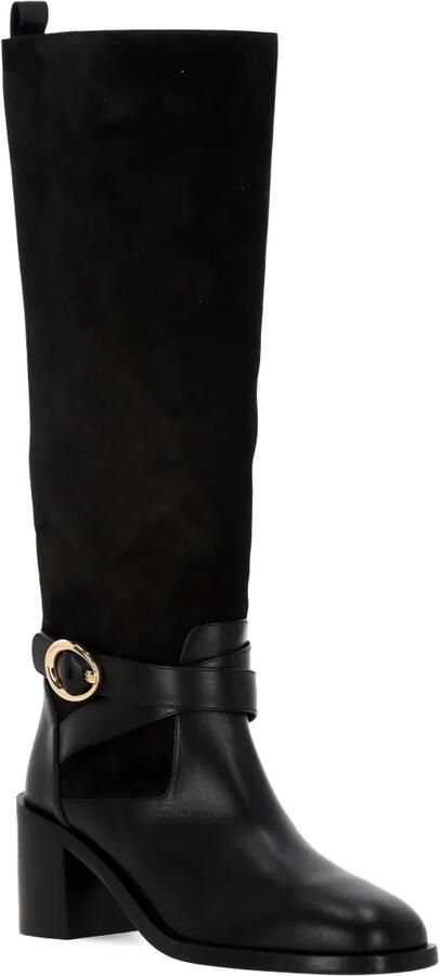 Stuart Weitzman Leren enkellaarzen Zwart - Foto 3
