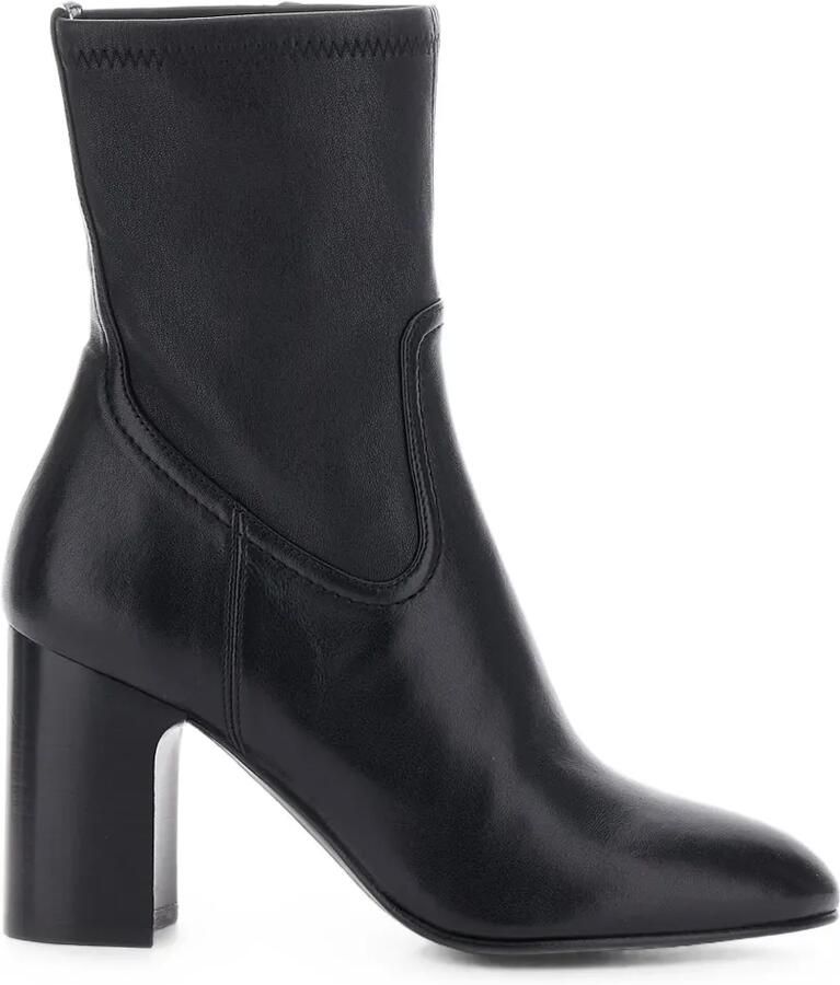 Stuart Weitzman Leren enkellaarzen Zwart