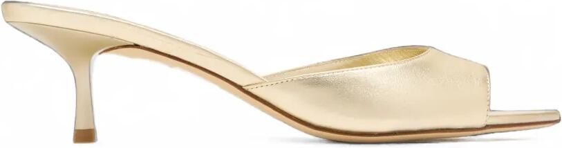 Stuart Weitzman Lexington 50 leren sandalen met hak Goud