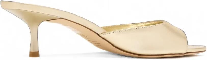 Stuart Weitzman Lexington 50 leren sandalen met hak Goud - Foto 3