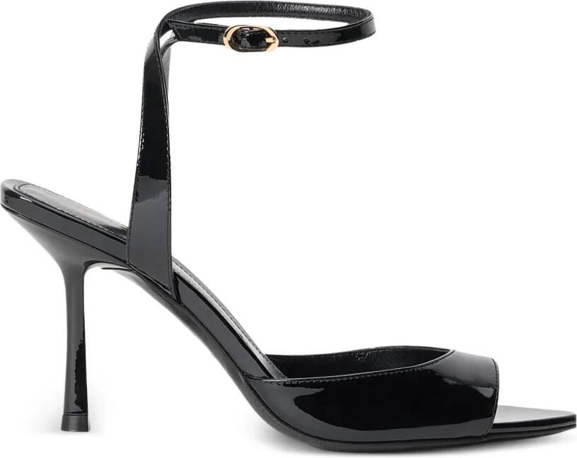 Stuart Weitzman Lexington leren sandalen met hak Zwart