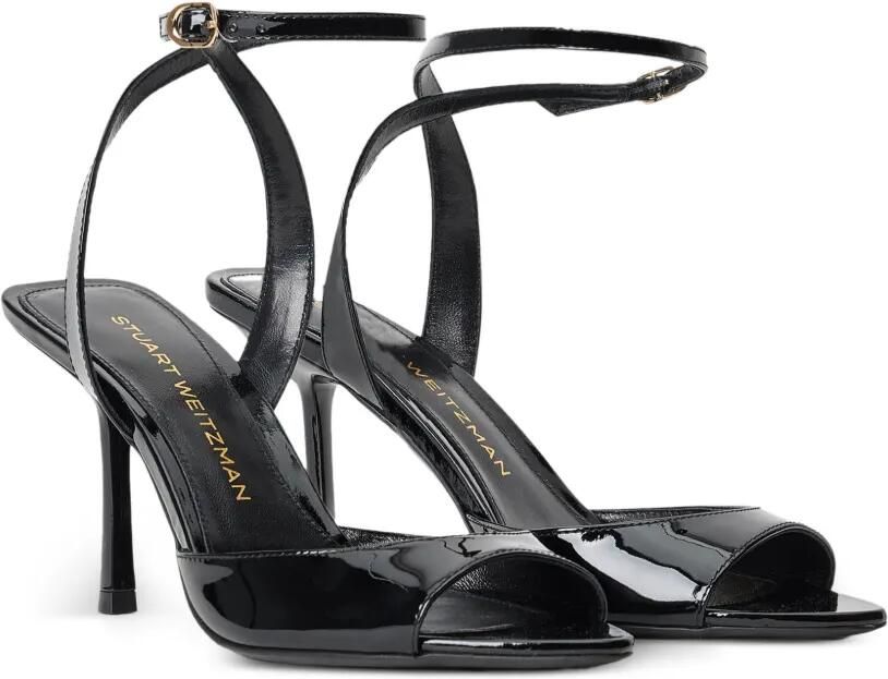 Stuart Weitzman Lexington leren sandalen met hak Zwart - Foto 4