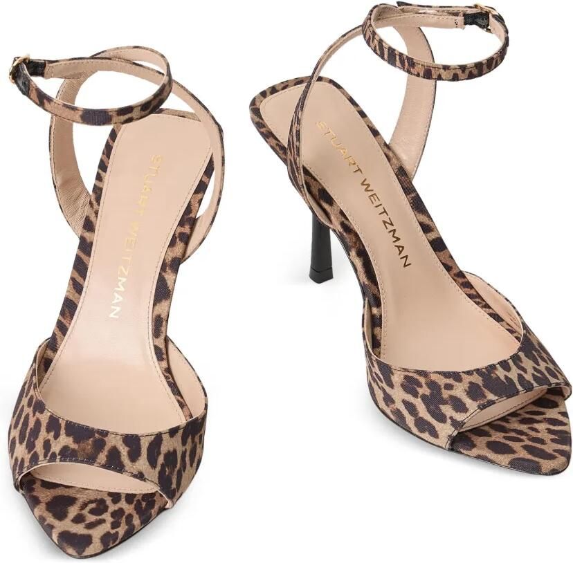 Stuart Weitzman Lexington sandalen met luipaard-print Bruin - Foto 2