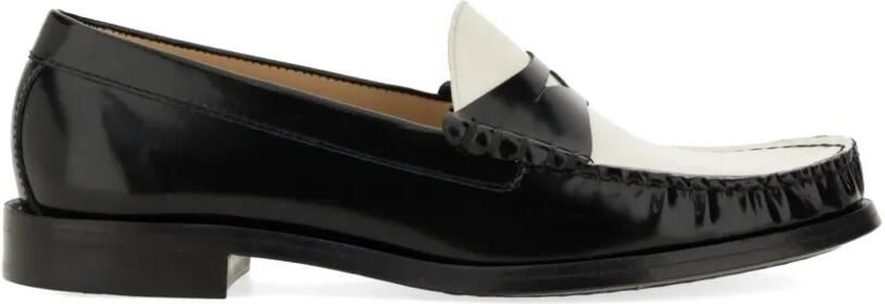Stuart Weitzman Lottie tweekleurige loafers Zwart