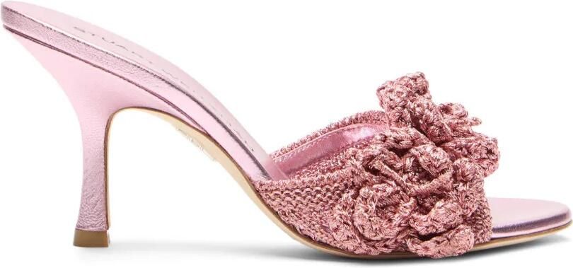 Stuart Weitzman Lotus sandalen met bloemenpatch Roze
