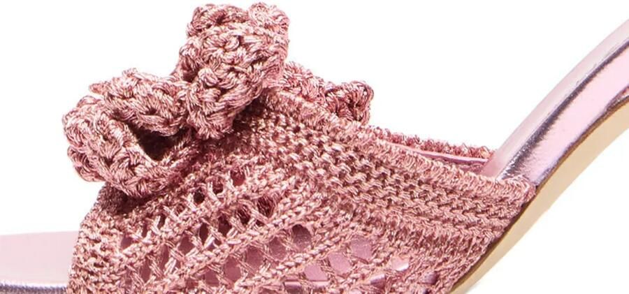 Stuart Weitzman Lotus sandalen met bloemenpatch Roze - Foto 3