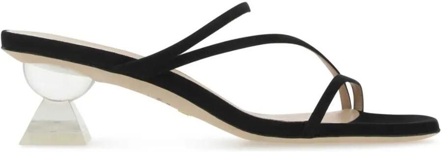 Stuart Weitzman Lucite Sculpt 50 mm muiltjes Zwart