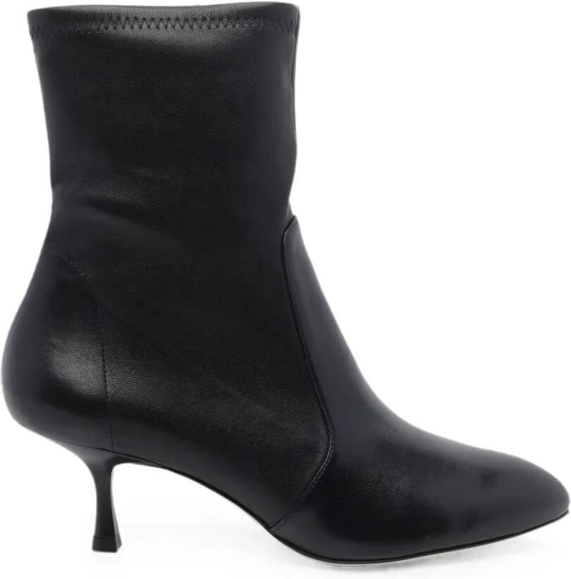 Stuart Weitzman Madison leren enkellaarzen Zwart
