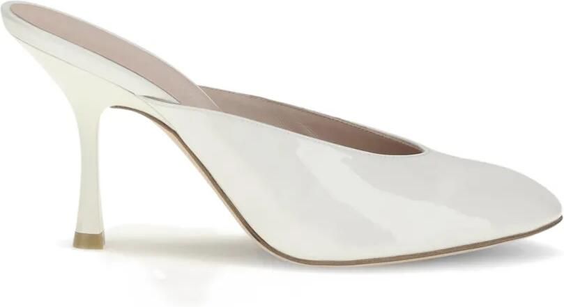 Stuart Weitzman Madison muiltjes Wit
