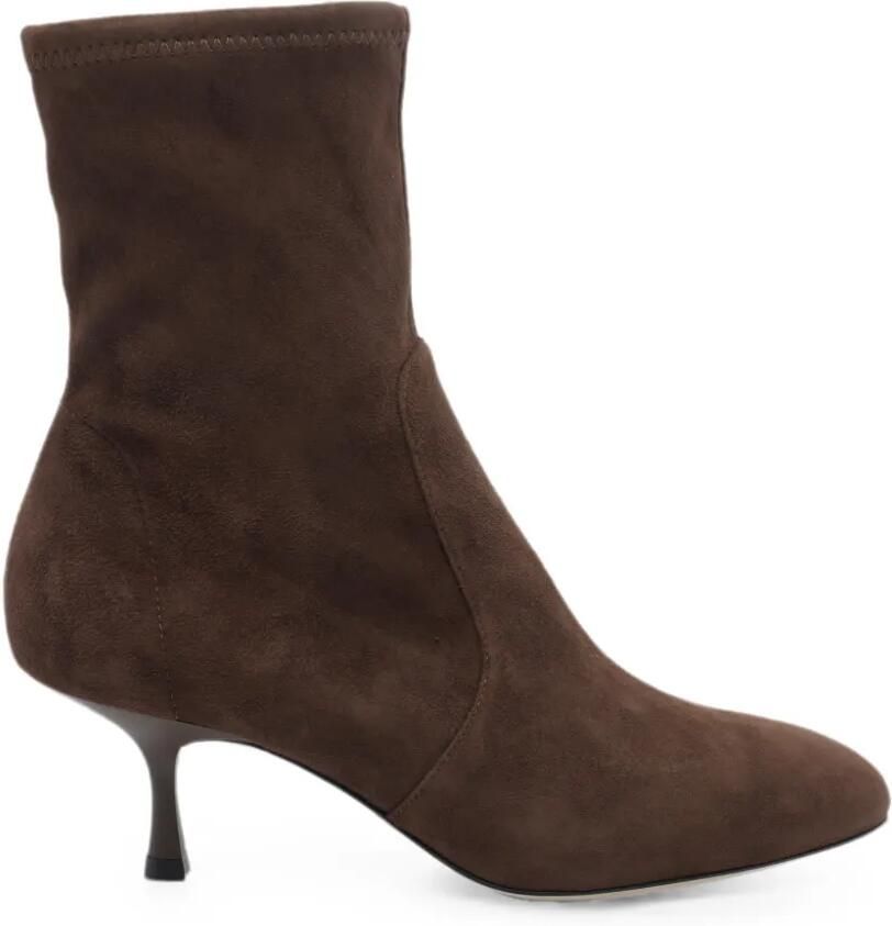 Stuart Weitzman Madison suède enkellaarzen Bruin