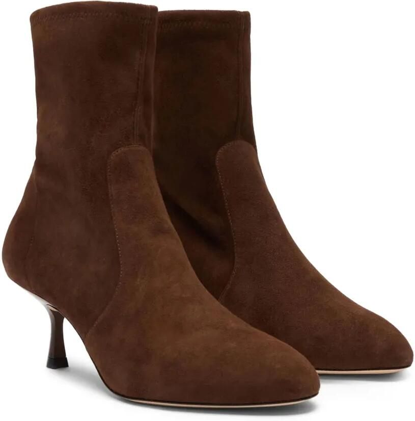 Stuart Weitzman Madison suède enkellaarzen Bruin - Foto 3