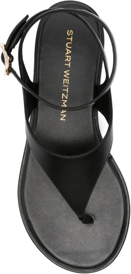 Stuart Weitzman Marley platte sandalen Zwart