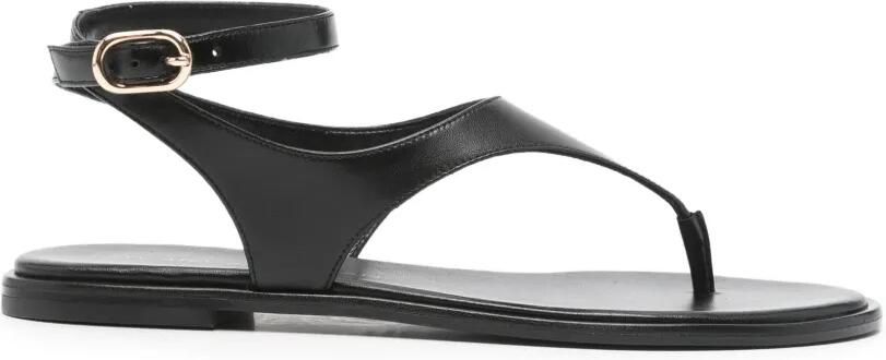 Stuart Weitzman Marley platte sandalen Zwart - Foto 4