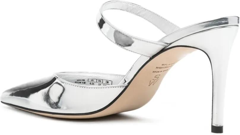 Stuart Weitzman Metallic muiltjes met puntige neus Zilver - Foto 3