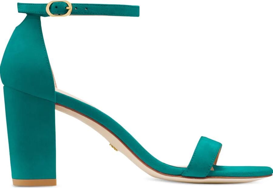 Stuart Weitzman Nearlynude sandalen met blokhak Groen
