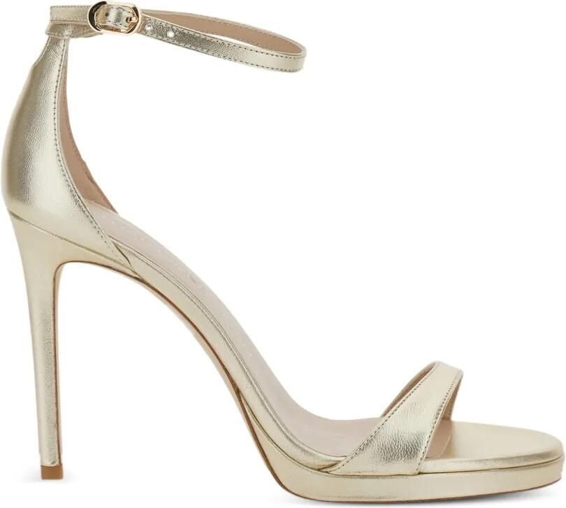Stuart Weitzman Nudist sandalen met plateauzool Goud
