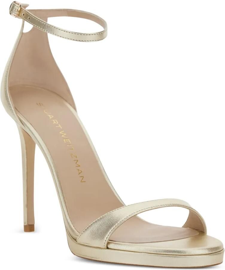 Stuart Weitzman Nudist sandalen met plateauzool Goud - Foto 3