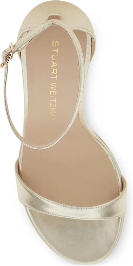 Stuart Weitzman Nudist sandalen met plateauzool Goud - Foto 4