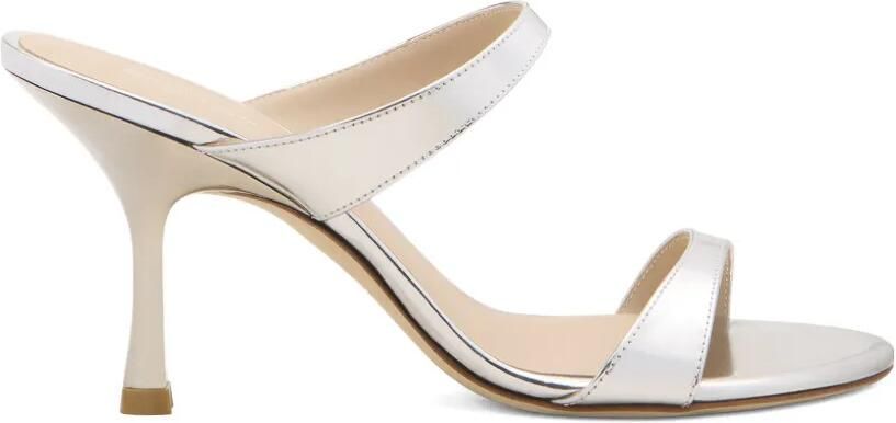 Stuart Weitzman Nudist sandalen met twee bandjes Zilver