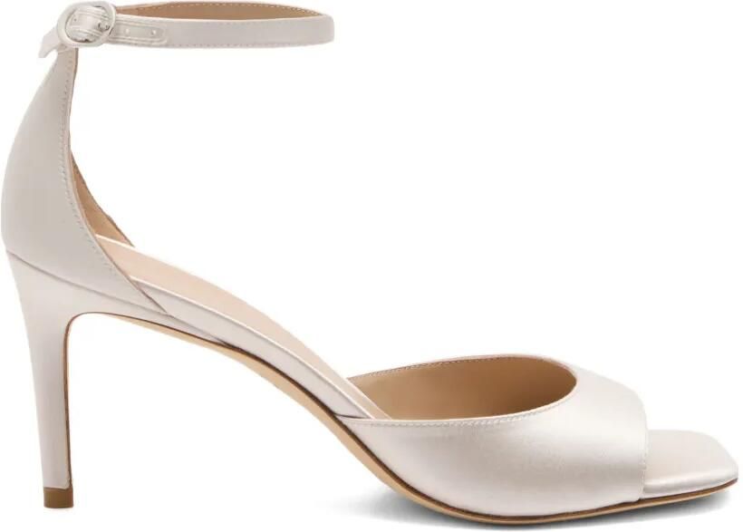 Stuart Weitzman Nudistia sandalen met vierkante neus en enkelband Beige