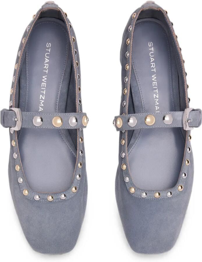 Stuart Weitzman Perry ballerina's met verfraaid met studs Blauw - Foto 2