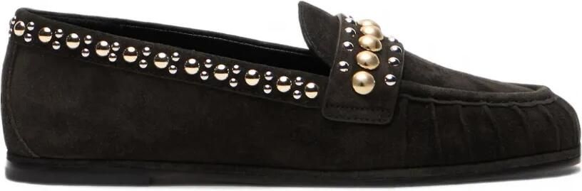 Stuart Weitzman Perry loafers verfraaid met studs Grijs