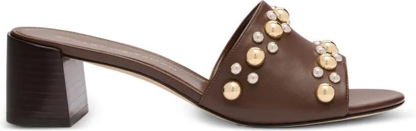 Stuart Weitzman Perry stud-embellished sandals Bruin - Foto 4